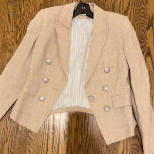 Veronica Beard Beige Dickey Jacket – Classic Tailored Blazer